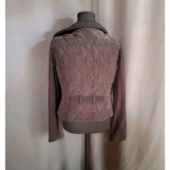 Anthropologie Marrakech Jacket Womens Quilted Moto Zip Size Medium Black - Picture 6 of 13